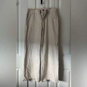 Edikted Cream Striped  Pants